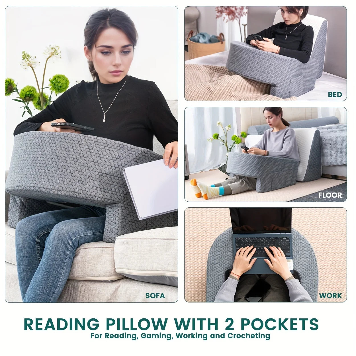 Thecozynest™ Soft lap desk with arm rest